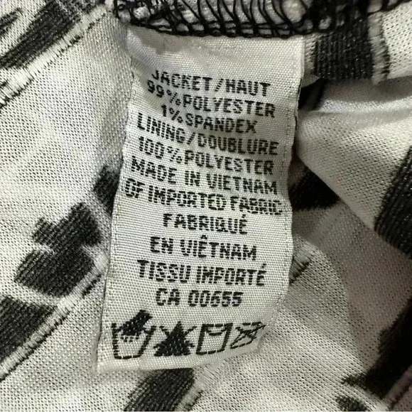 R&M Richards Ruffled Fabric  Blazer Black & White Floral Size 14W - Picture 11 of 16